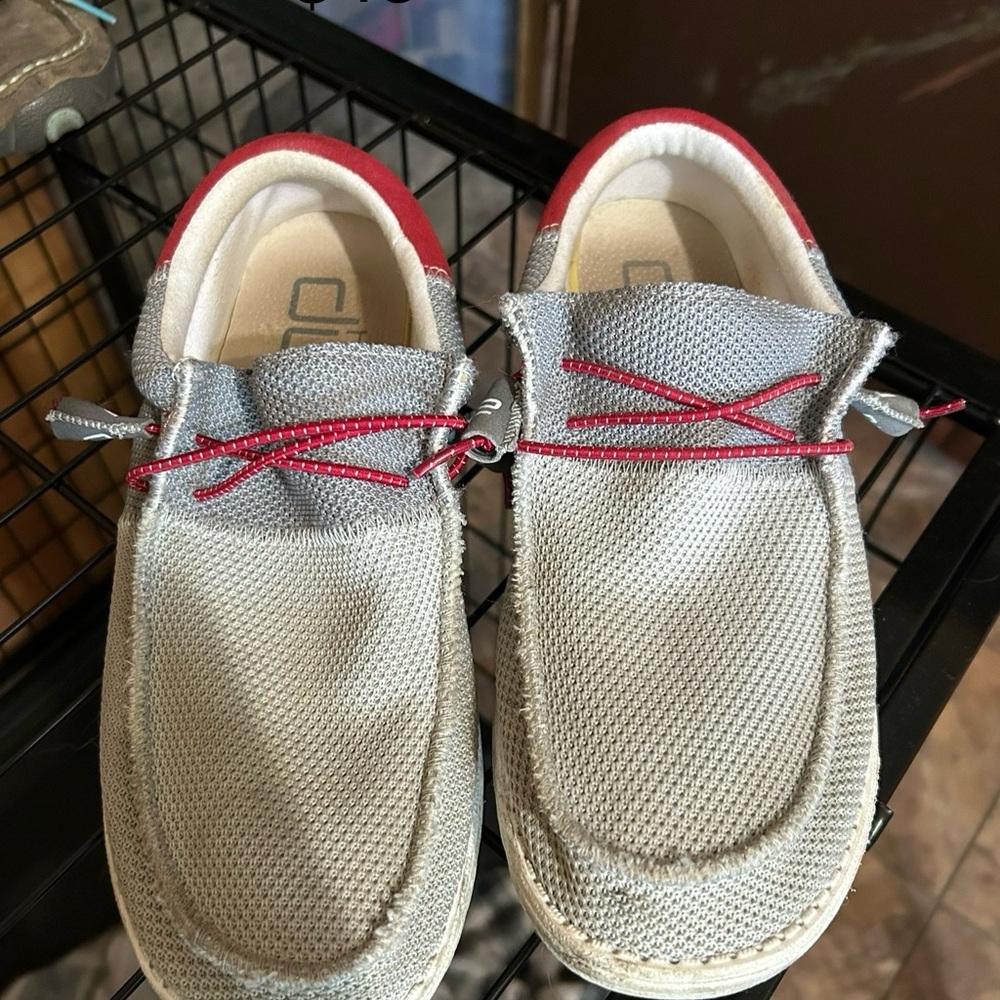 Hey Dude Red and Gray Casual Shoes